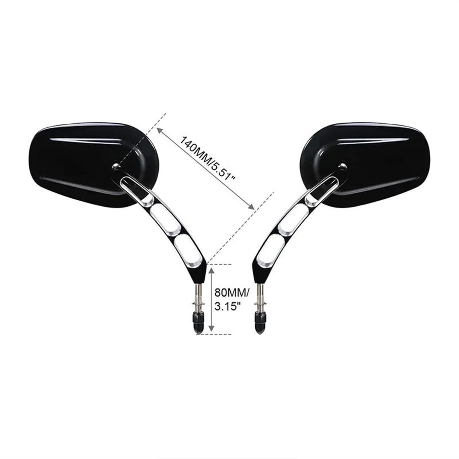 Motocicleta Retrovisores 8mm Para XL1200CX Para XL1200T Para XL883N Para XG750 Espejos Retrovisores Para Motocicleta Espejo Retrovisor Lateral Con Mango Redondo Espejos Motocicleta Laterales (Color :
