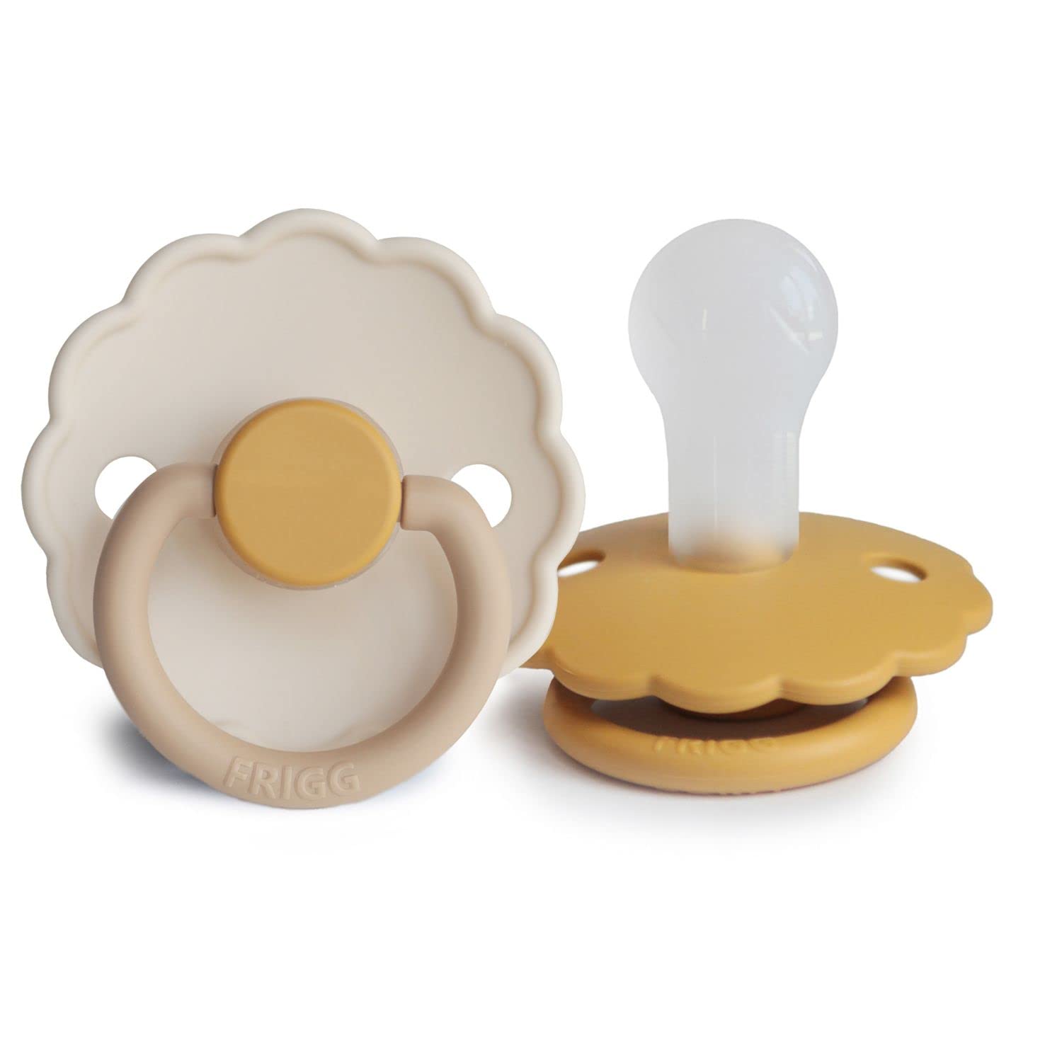 FRIGG Daisy Chupete 2-Pack | Chupete de silicona | Sin BPA | Fabricado en Dinamarca | Tetina simétrica tipo cereza | (Cream/Croissant, Talla 1 (0-6 Meses)) — view 26