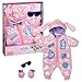 Price comparison product image BABY born Deluxe Snowsuit 834190 - Winter Outfit for 43cm Dolls with Matching Gloves and Sunglasses - Suitable for Kids From 3+ Years