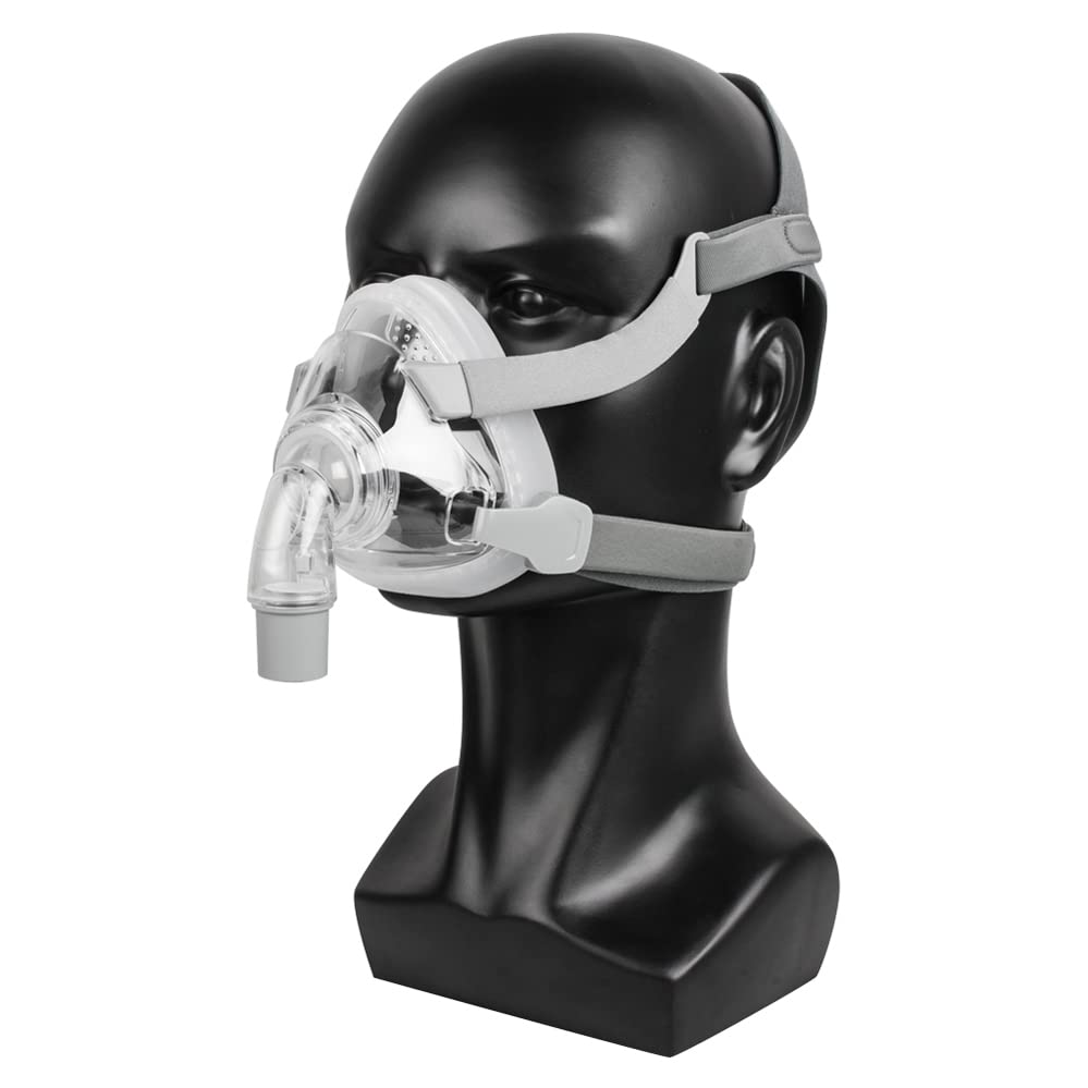 Full Face Mask for Sleep, Forehead Frame-Free Design with Free Adjustable Headgear (Large)