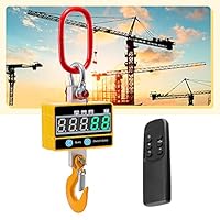 KKTECT Kranwaage 2000kg/4000 lb Industrielle Hängewaage Hochleistungs wiederaufladbare Super Clear Digital Crane Scale mit Fernbedienung 2T hochpräzise elektronische Hängende Waage