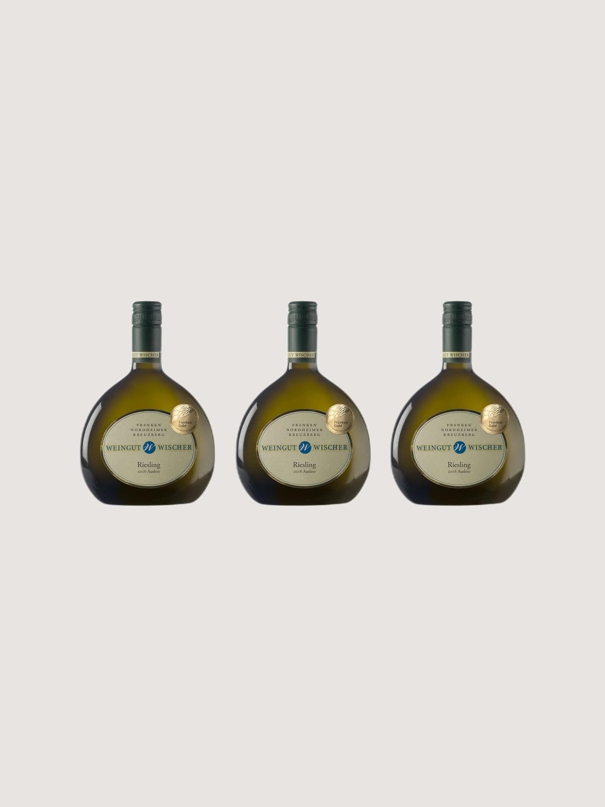 WEIN WISCHER Weißwein Riesling edelsüß Auslese [1 x 1,5 l] Nordheimer Kreuzberg Weingut Wischer - Gutsabfüllung Frankenwein jetzt genießen!