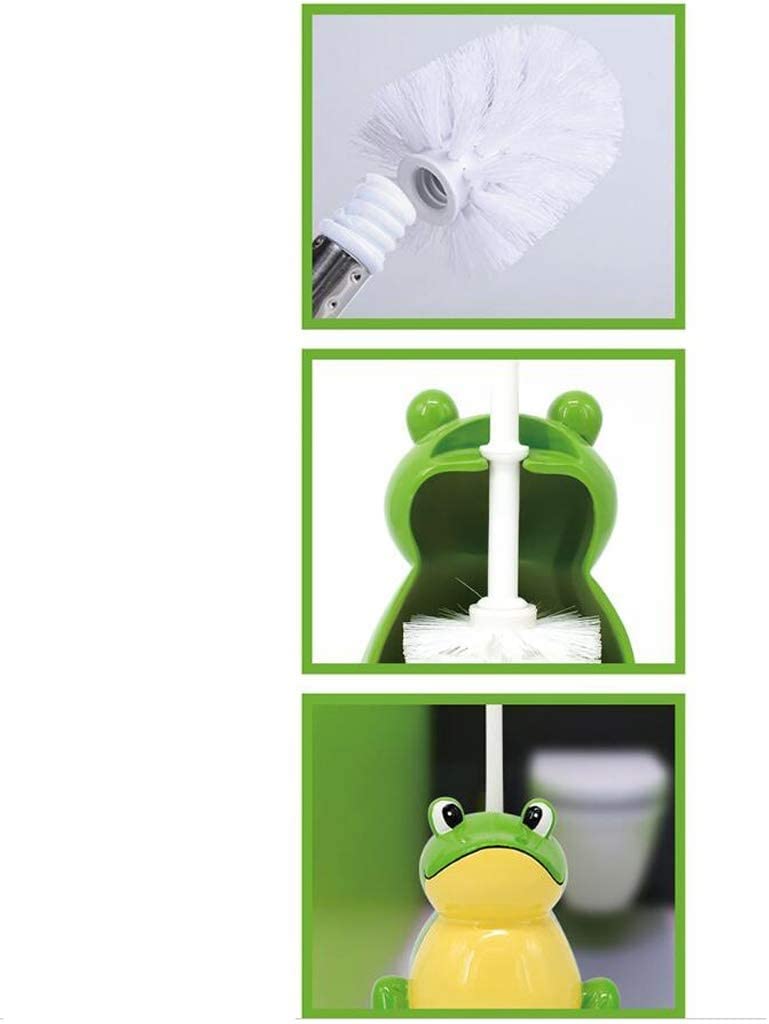 Set di scopini per WC in Resina Creativa, Design Elegante e Semplice con Manico Lungo, Spazzola per WC con Testina Spessa e Supporto antigoccia.