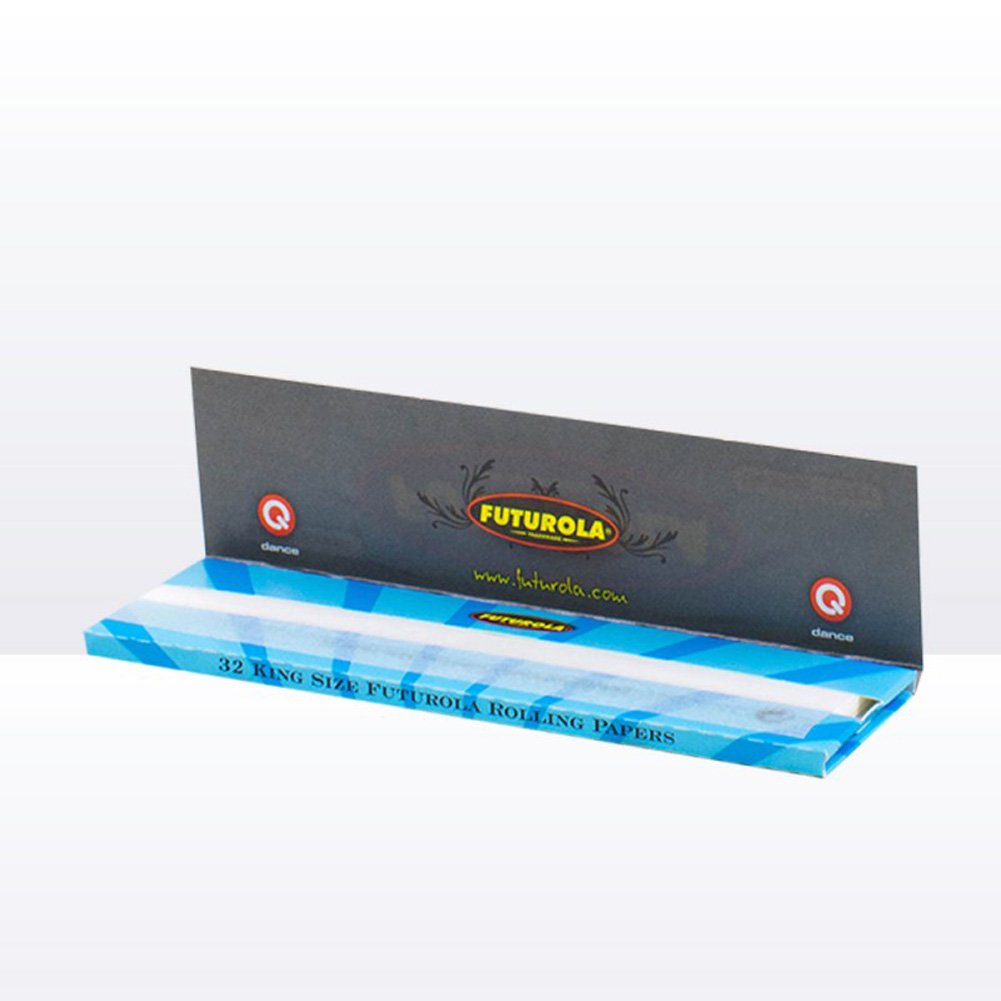 Futurola Blue breite King Size Papers aus Amsterdam 1 Box (50 Heftchen)