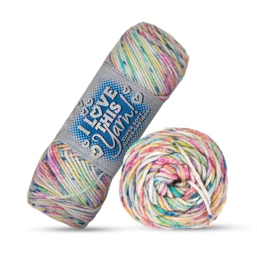 Image of Hobby Lobby Print I Love This Yarn, 100% Acrylic, 450 Blossomopolis | 4 Medium Weight, 252 Yards Per Skein, For Crocheting & Knitting