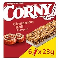 Müsliriegel Corny Classic Cinnamon Roll | Riegel mit Zimtgebäck-Geschmack & wertvollem Getreide | Süß-knuspriger Genuss für Büro, Schule, Uni & unterwegs | Multipack 6x23 g