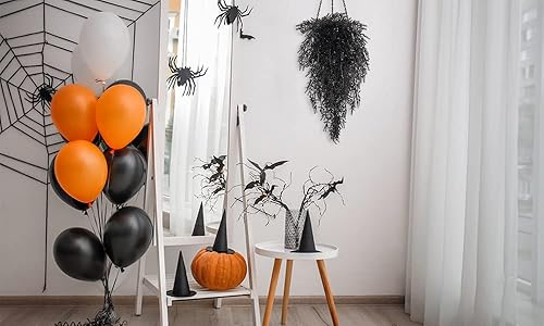 Miniatura 6 de RECUTMS Plantas colgantes artificiales de lavanda falsa, flores resistentes a los rayos UV, decoraciones para interiores y exteriores, 4 paquetes