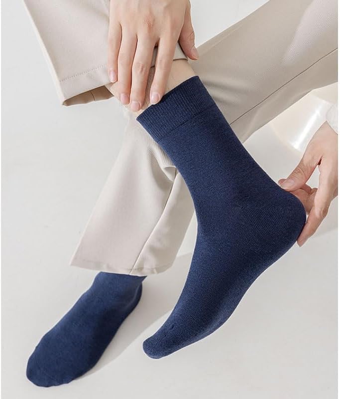 Autumn and Winter Socks Solid Color Middle Cylinder Sockss Men's Business Socksing