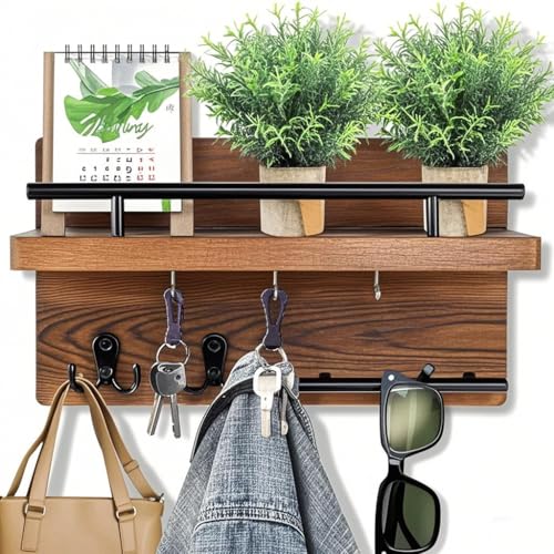 El Mejor Listado de Ganchos para llaves los más recomendados. 45 Estante para Llaves Colgar Llaves Letras Billetes,Soporte de Pared para Llavero,Porta Llaves para Pared,decoración Rústica e Industrial Única,Viene con 2 Ganchos,para Entrada,...