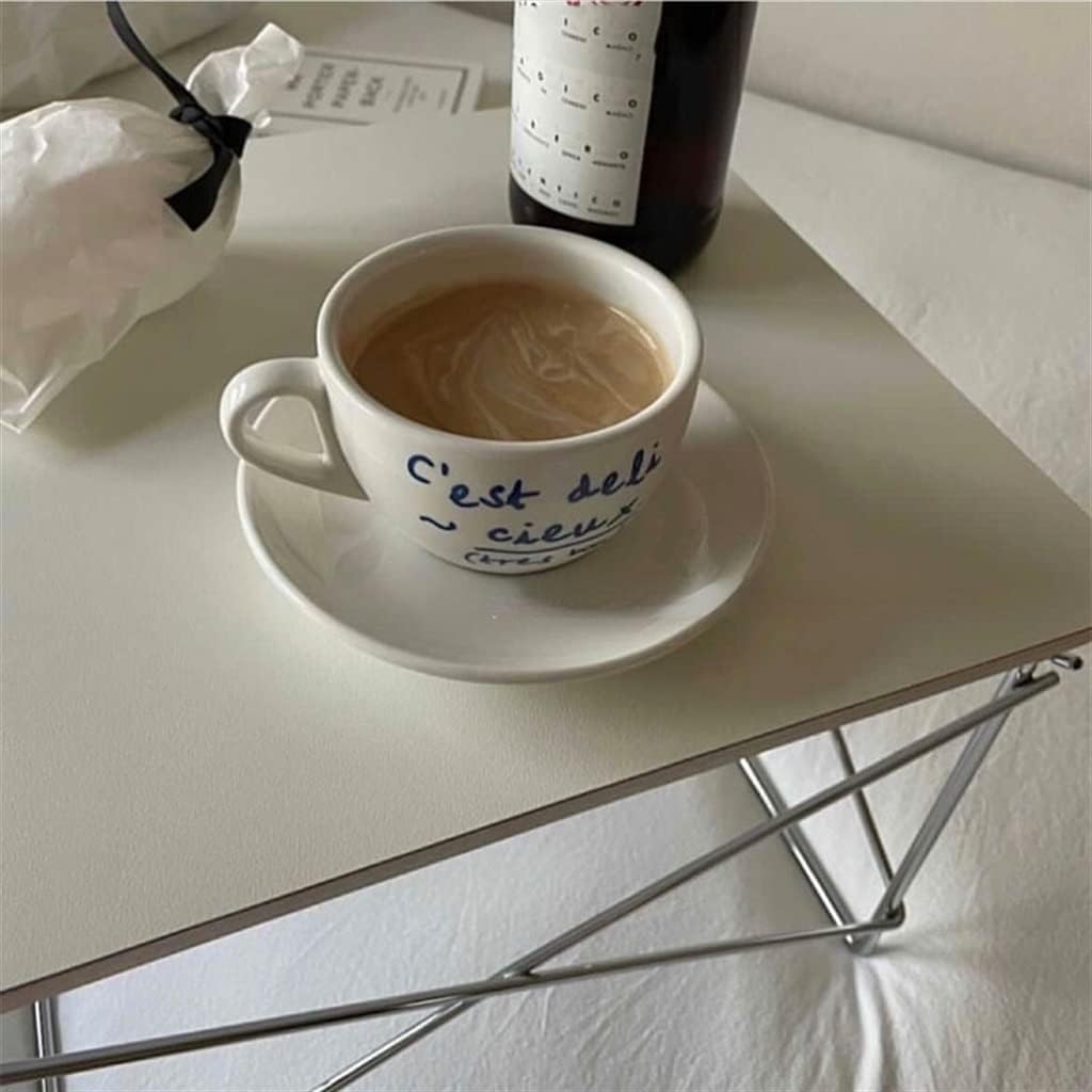 Letter Ceramic Coffee Cup Afternoon Mug CeramicTea Dish Milk Tea Latte