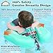 Preself 2020 Newest Baby Safety Solid Float with Stabilizer & UPF 50+ UV Sun Protection Canopy, Mambobaby Non-Inflatable Swim Ring, Infant Swimming Trainer