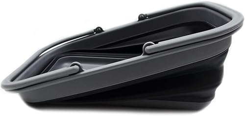 Miniatura 16 de SAMMART SAMMART - Bañera plegable con asa de 9.2L (2.37 galones) - Cesta de picnic portátil al aire libre/cráter - Bolsa de compras plegable - Azul