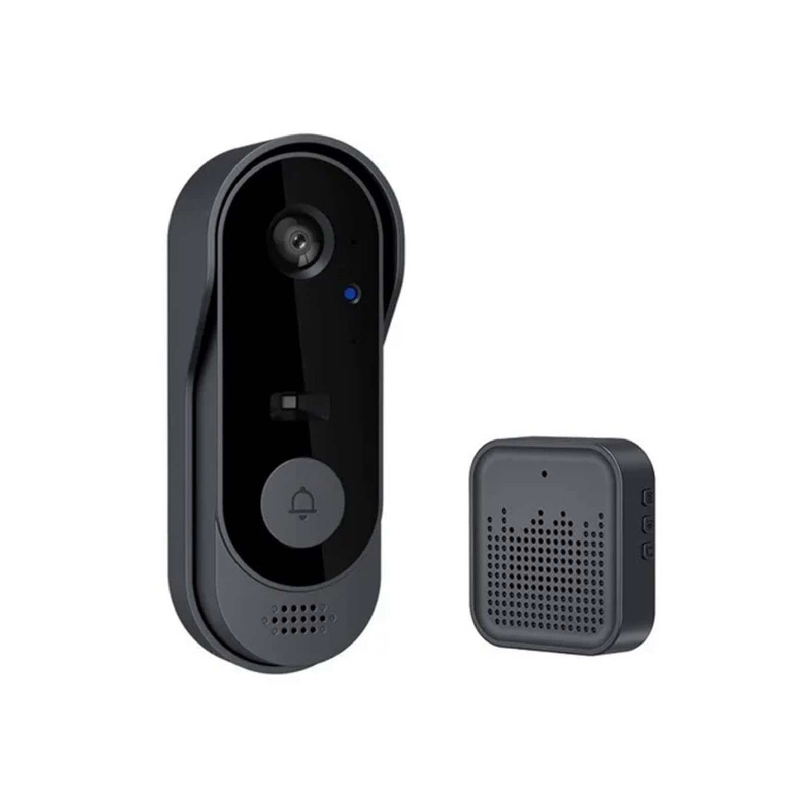 Timbre inalámbrico WiFi Resistente al Agua con videoportero HD y cámara for casa Inteligente. Vista Amplia(Set B)