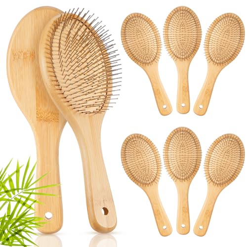 Brosse à cheveux en bambou pour massage du cuir chevelu et brosse en bois