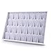 Produktbild Oirlv Schmucktablett Samt stapelbar Velours Innen Weiß PU Leder Externer Schmuckhalter Schmuckhalter 28 Grids Rings