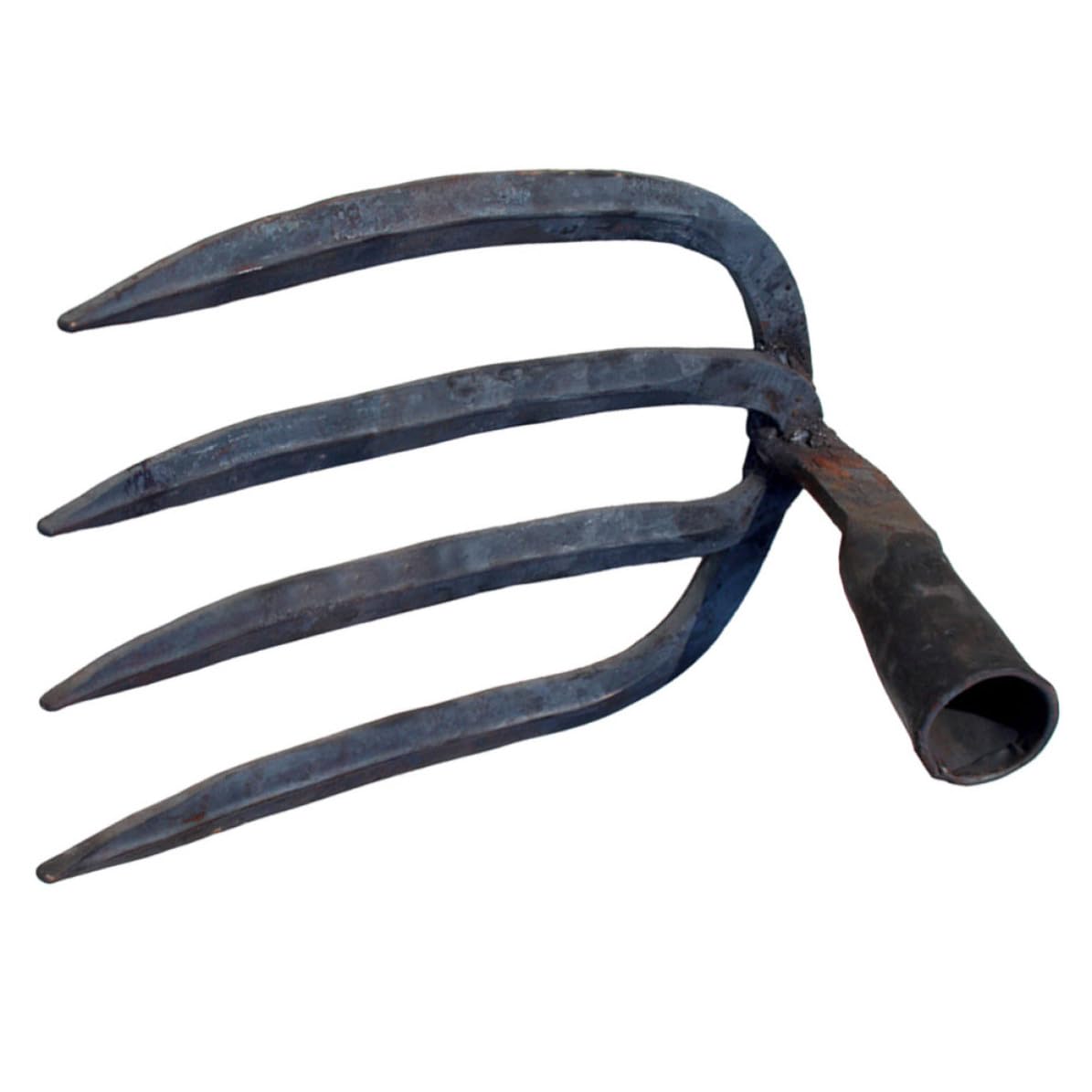 TOYANDONA Rastrello da Giardino a 4 Denti Rastrello Manuale Nero in Acciaio al Carbonio per Preparare L'orto alla Semina , per Giardino e Cortile