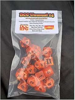 Immolation - 14 Unusual Dice Set Approved for Use with Dungeon Crawl Classics - DCC - Unleashed Arcana…