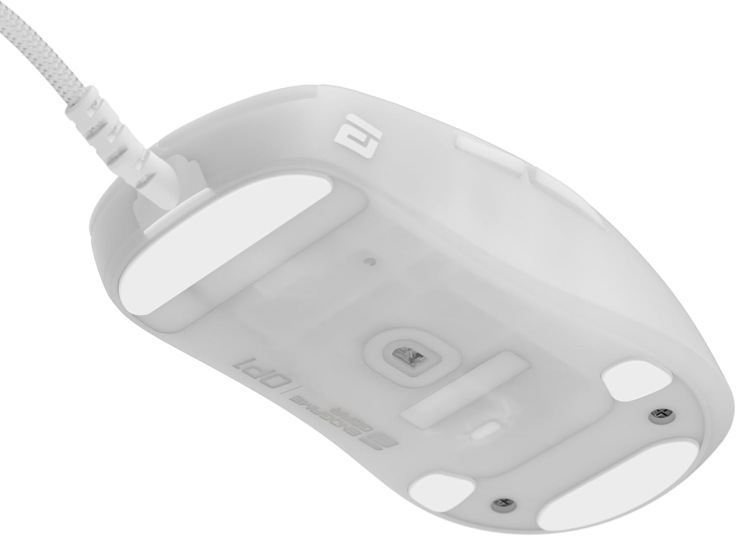 Exploded view of ENDGAME GEAR OP1 RGB Gaming Mouse showing swappable switch