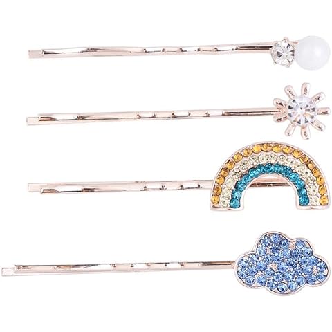 Rhinestone Bobby Pins, Crystal Hair Pins Hair Slides Decorations Rainbow Hair Clip Ladies Barrettes and Girls Headwear Styling Tools Hair Accessories Cover