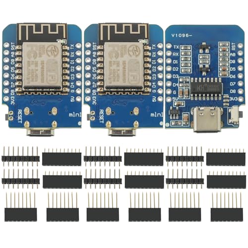 Ya en mundofriki.es: EPLZON 3 Piezas ESP8266 Placa de Desarrollo ESP8266-12F NodeMCU WiFi módulo Interfaz Type-C Compatible con Arduino