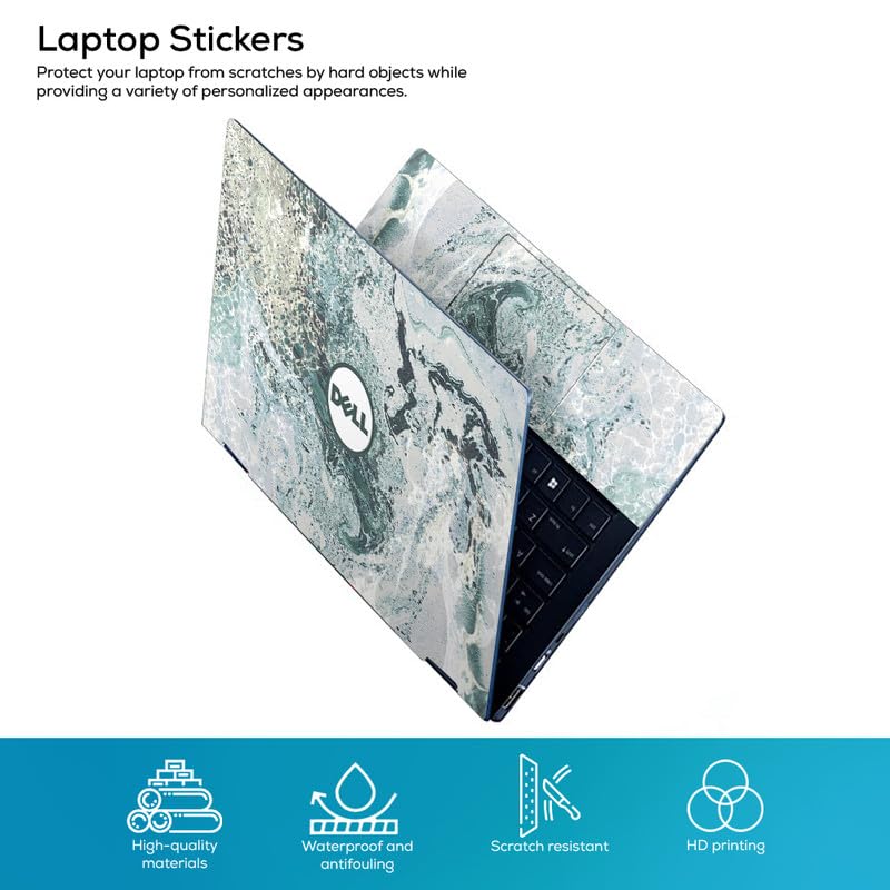 Image of Galaxsia DL232 Top+Wrist Pad Vinyl Laptop Skin /Sticker /Cover for 15 to 15.6 Inches Laptops Laminated-Removable-HD Quality Compatible for Dell-(15x10 Inches)