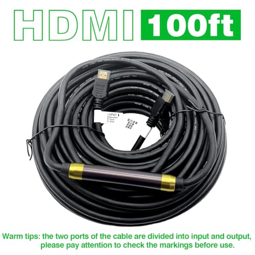 Image of HDMI Cable 100FT 4K High Speed Cord 1080P 2.1 for Laptop PC TV LCD 1 Pack