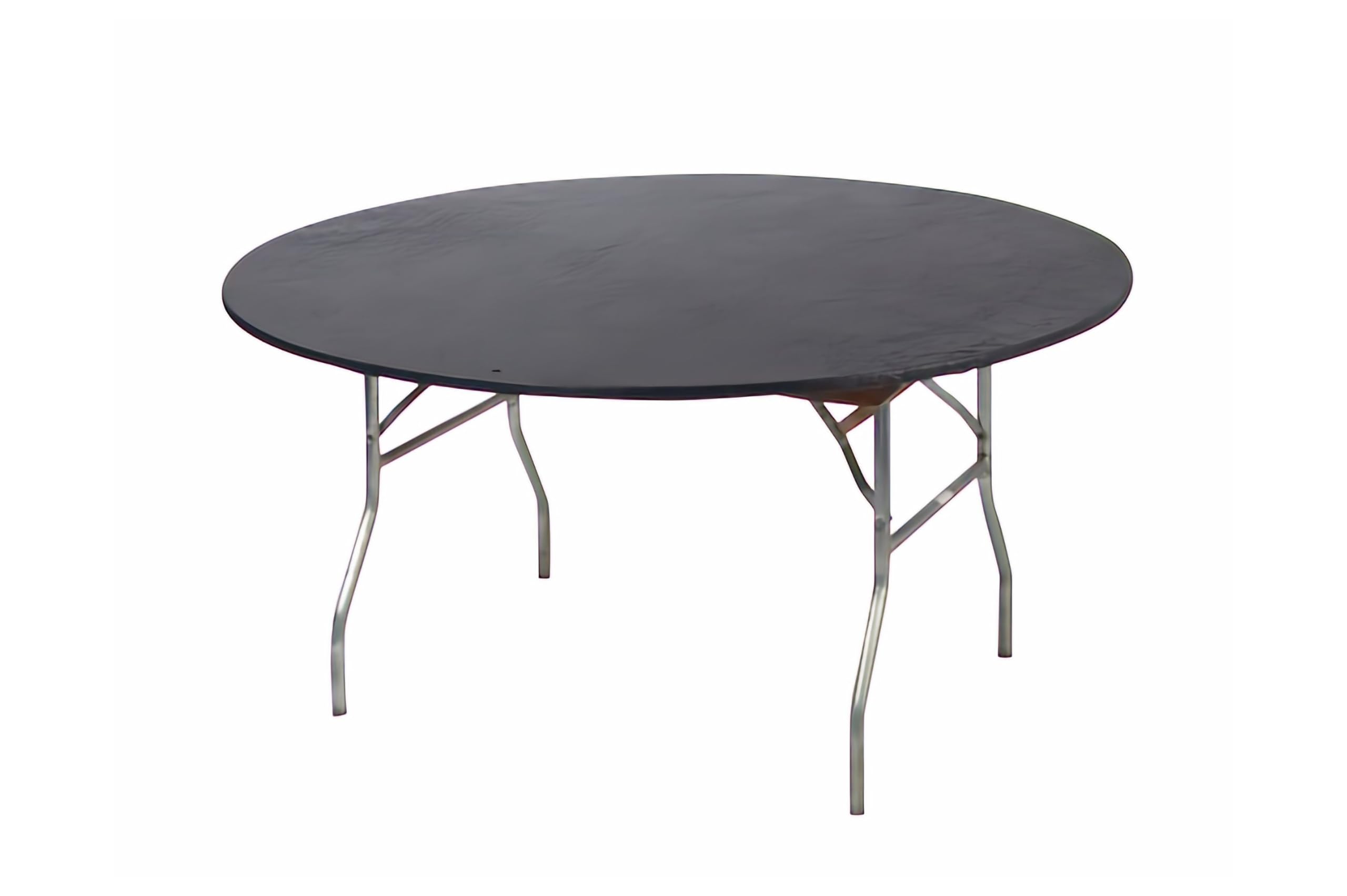 kwik-covers 10 pack of round plastic table covers - 60" or 72" round - indoor or outdoor fitted covers (tables not included) (black, 60" round)