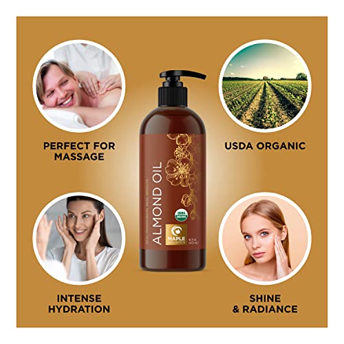 USDA-Organic-Sweet-Almond-Oil-Pure-Cold-Pressed-Organic-Almond-Oil-for-Skin-Hair-and-Nails-Moisturizing-Organic-Body-Oil-for-Women-and-Men-plus-Carrier-Oil-for-Essential-Oils-Mixing-16oz