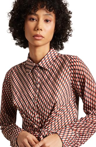 Image of Zaccai Women's Georgette Geometric Button Down Dress