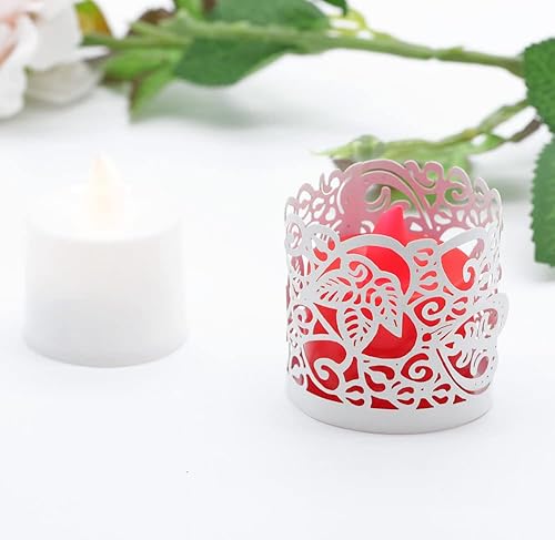 Miniatura 10 de Juego de 50 portavelas sin llama para velas LED (no incluidas) (Negro)