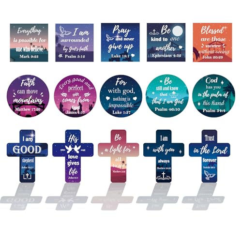 Magneti da frigorifero ispiratori con versi della Bibbia, 15 magneti motivazionali con citazione cristiana, magnete spirituale per versi della Bibbia, per forniture per frigorifero