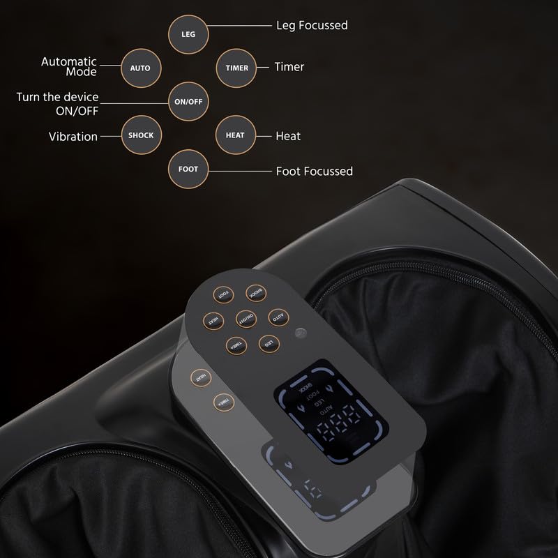 Easy to relieve pain India leg massage machine electric foot and calf for relief from mossagar pain relief feet for martial blood circulation with soothing heat removable cover and digital display (black) Easy to relieve pain India leg massage machine electric foot and calf for relief from mossagar pain relief feet for martial blood circulation with soothing heat removable cover and digital display (black)