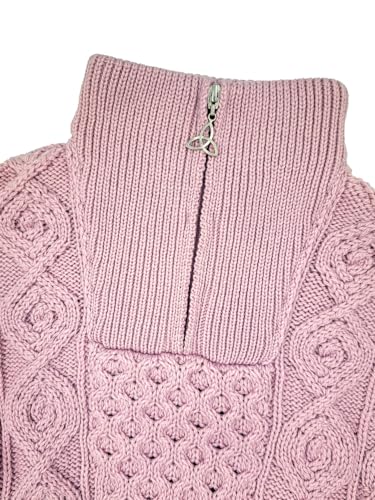 Aran Crafts Luxurious Half Zip Sweater 100% Super Soft Merino Wool, Made in Ireland4