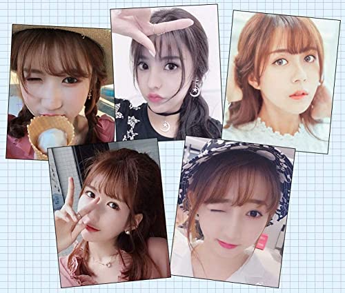 Image of Firstly Traders Clip In Bangs Fringes Human Hair Extension Piece Extensions for Women Girls Party Accessories| Without Sides (Dark Brown)