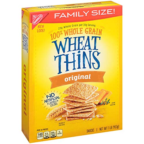Wheat Thins Original Whole Grain Wheat Crackers, Family Size, 16 oz