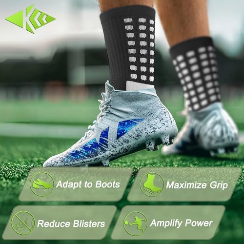 4 Pairs Anti Slip Soccer Socks/Non Slipping Basketball Socks/Sport Athletic Grip Socks3
