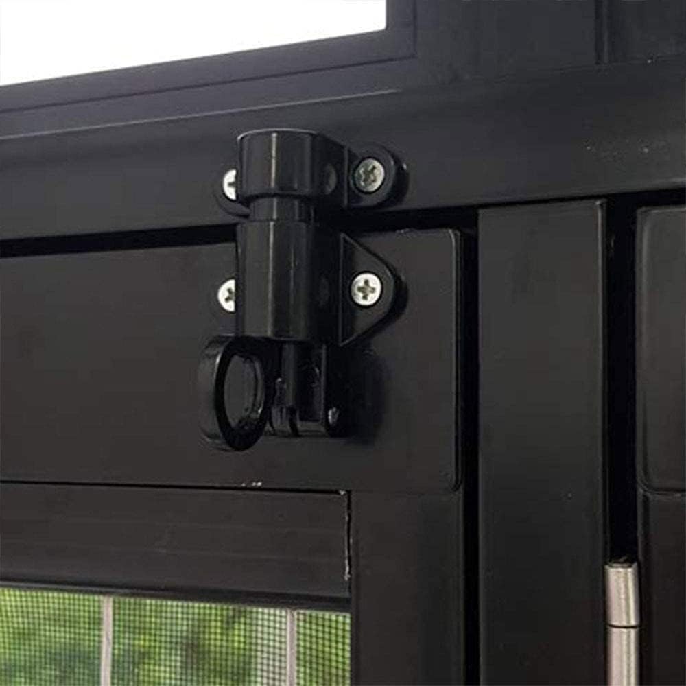 Zamek łańcuchowy Drzwi ze stopu aluminium Osłona zabezpieczająca Rygiel zatrzaskowy do domowej łazienki(Black)