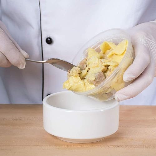 Miniatura 4 de RiverBlue TSHomeGoods - Recipientes de almacenamiento de alimentos para delicatessen con tapas de 8 onzas, aptos para congelador, microondas,