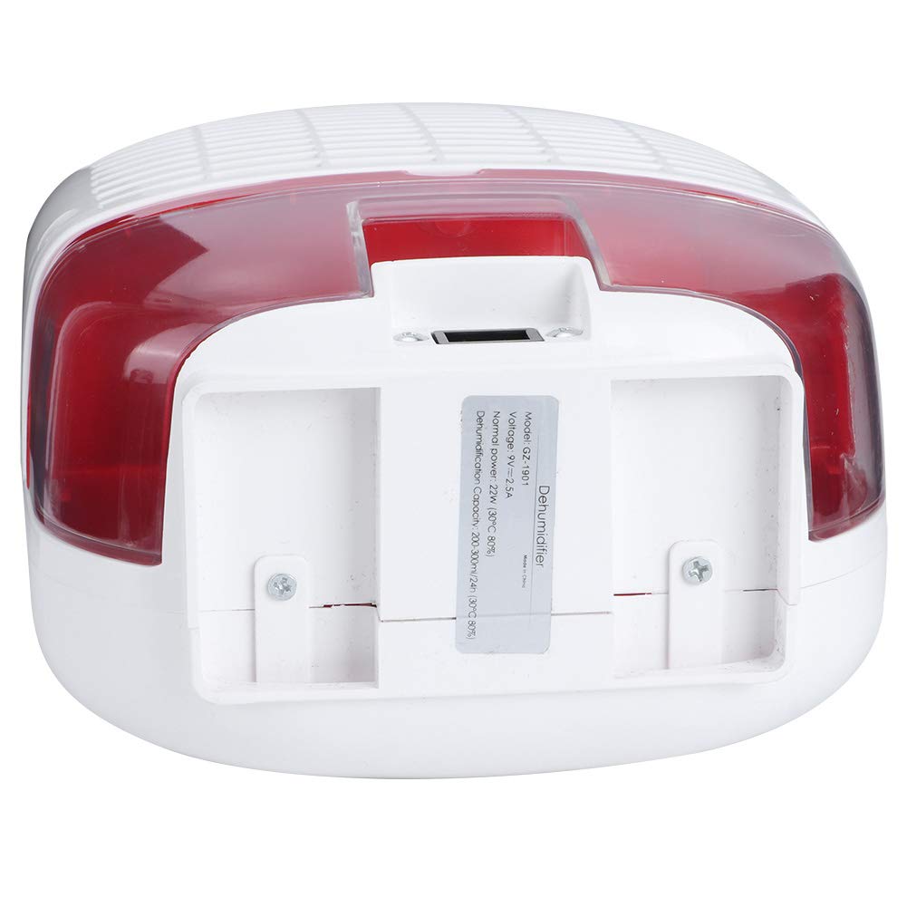 Fdit Deumidificatore Mini Compatto per Camera da Letto, Silenzioso con Serbatoio 500ml per Asciugatura Vestiti in Casa, Rosso (Spina europea)