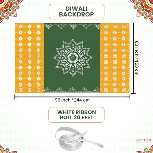 Image of KatchOn, Xtralarge Indian Traditional Backdrop - 7.5X5 Feet | Maha Shivaratri Backdrop | Indian Photo Backdrop for Haldi, Wedding, House Warming, Ugadi, Rama Navami | Annaprasana Decoration Backdrop