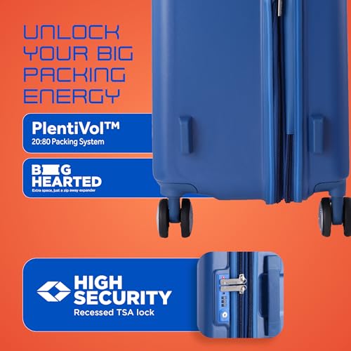 Image of American Tourister Purimax Suitcase with TSA Lock & 8 Wheels Hard Polycarbonate /Trolley Bag for Holiday /Travel Bag for Holiday /Travel Bag with Double Spinner Wheels for Unisex