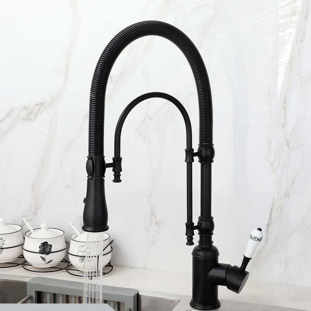 Mitigeur cuisine eau chaude froide pour évier noir Golden Spring