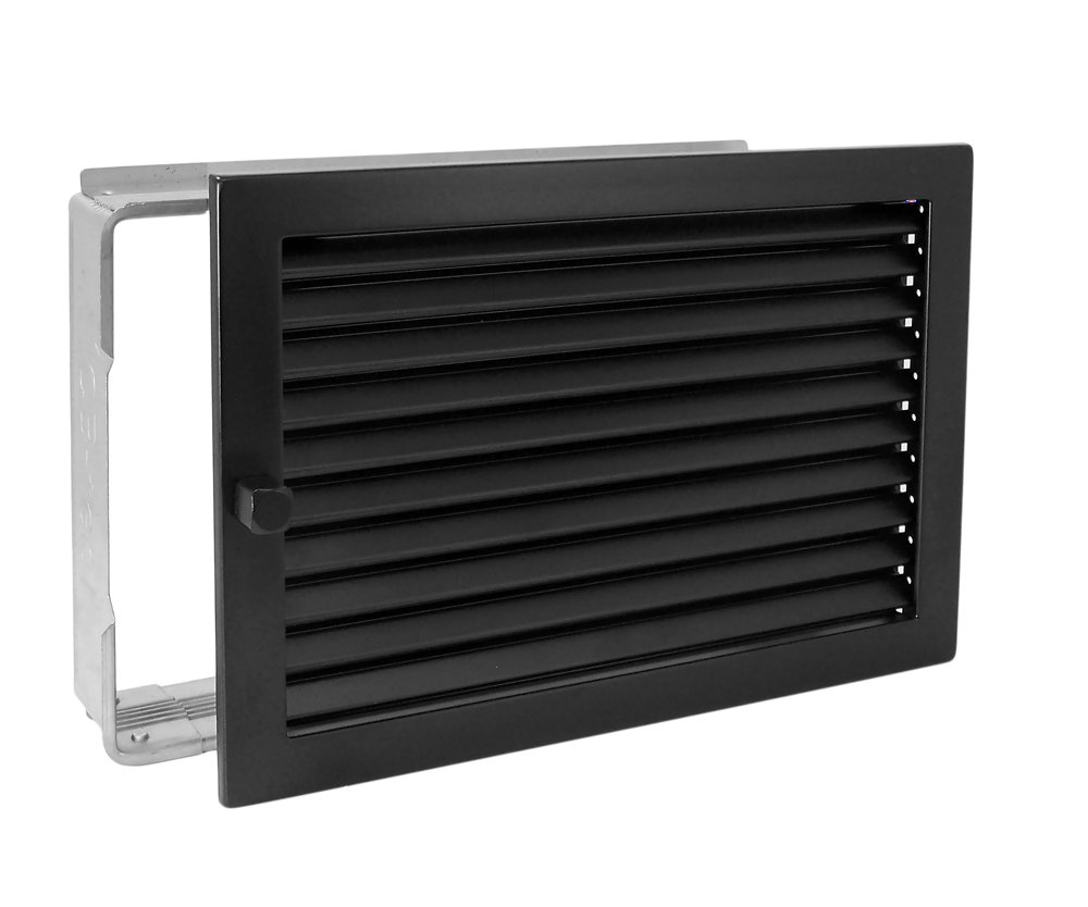 Häusler Shop Warmluftgitter WG 3523 S Lüftungsgitter Schwarz 350 x 230mm Zuluft Abluftgitter