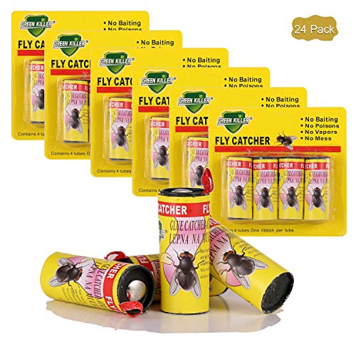Sutify Sticky Fly Ribbons, Fly Trap, Fly Catcher Ribbon, Fly Paper Ribbon, Fly Paper Strips, Fly Paper Strips, Fly Catcher Trap, Fly Ribbon, Fly Bait (Yellow)