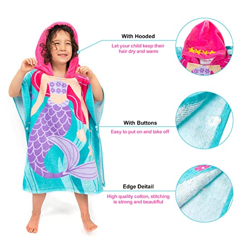 Florica YF-94 Toddler Hooded Beach Towel Coverup Cape Kids 100% Cotton Soft Quick Dry Absorbent Use thumb #2