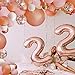 Rose Gold Balloon Garland Arch Kit, 150 Pieces Rose Gold Pink White and Gold Confetti Latex Balloons for Baby Shower Wedding Birthday Graduation Anniversary Bachelorette Party Background Decorations