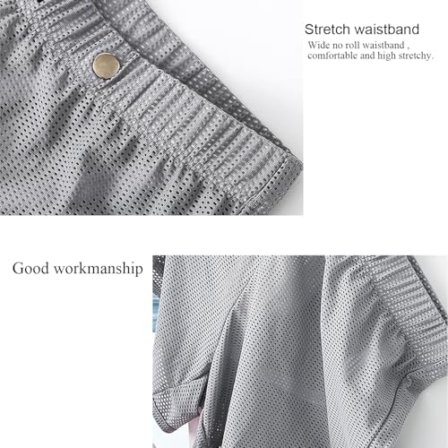 Mens Ice Silk Mesh See Through Boxer Shorts3