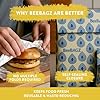 Beeswax Wrap Storage Bag by BeeBAGZ | Made In Canada | Reusable Food Storage Bags, Plastic Free Biodegradable Food Wrap Alternative, 11” x 14” (Blue) #1