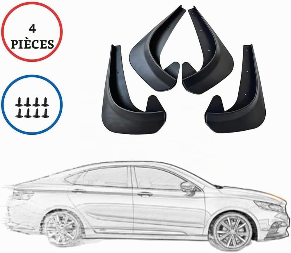 4 Bavettes Protection Auto pour Citroën Jumper (2010-2025) – Garde-Boue TPE Haute Résistance, Kit Complet Avant & Arrière, Anti-Boue & Anti-Sable – Protection Carrosserie Hiver (Citroën Noir)