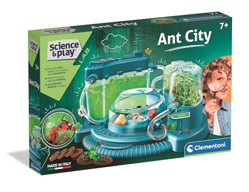 Clementoni Ant City Modular Ant Habitat Playset with Tunnels Botanical Module and Study Tools for Kids 7+